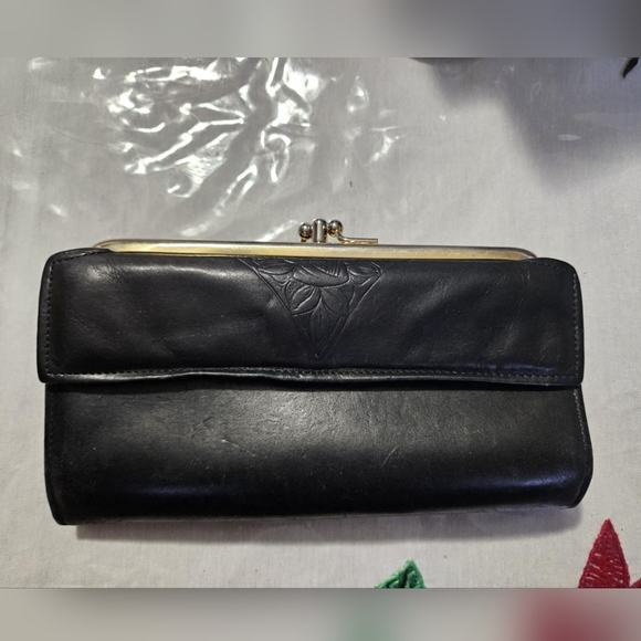 ROLFS Black Leather Wallet - Picture 1 of 9